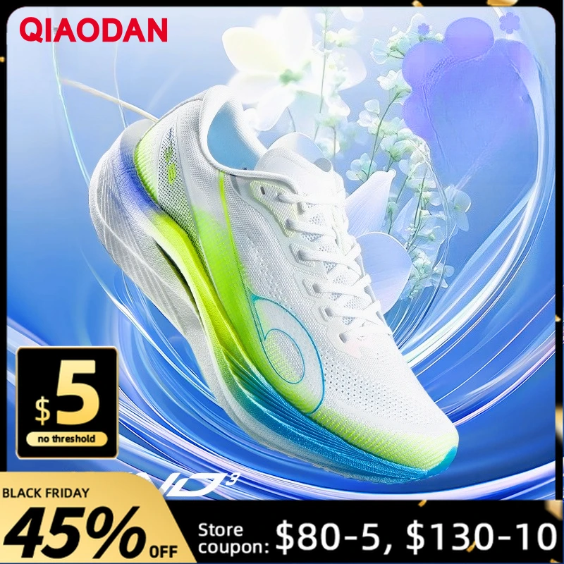 

QIAODAN Strong Wind 3PRO Men's 2025 Shock Absorbing Carbon Board Running Shoes Marathon Racing Training Sneakers QDB023252298T