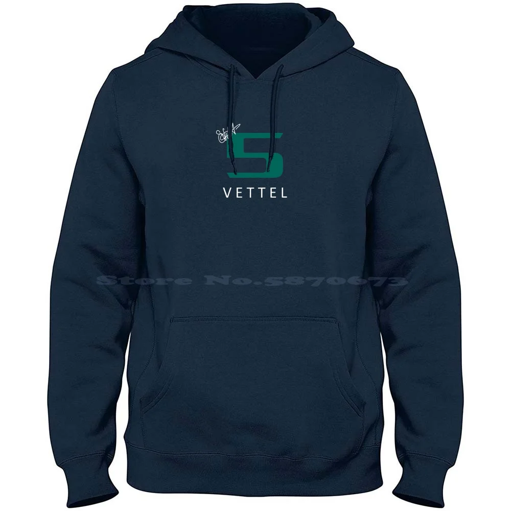 Vettel 5 Signature Graphic-Dark 100% Cotton Hoodie 2022 Sebastian Vettel 5 Sebastian Vettel Seb Vettel