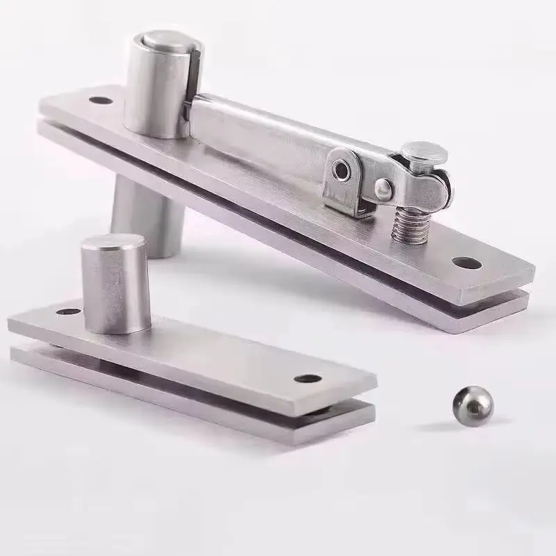 Cheap 10Sets Stainless Steel Heavy Door Hinge 360° Rotary Invisible Hidden Door Pivot Hinges Up and Down Mount Loading 150KG/Set