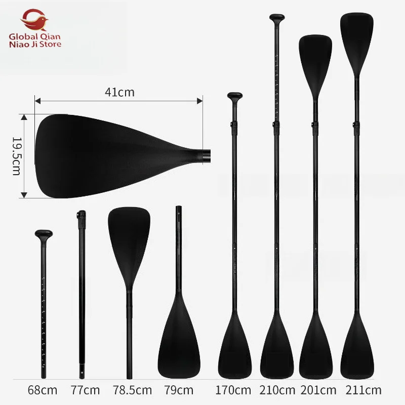 SUP Paddle Board Oar, Detachable Single‑double Head Dual‑use Paddle, Aluminum Oar for Inflatable Kayak