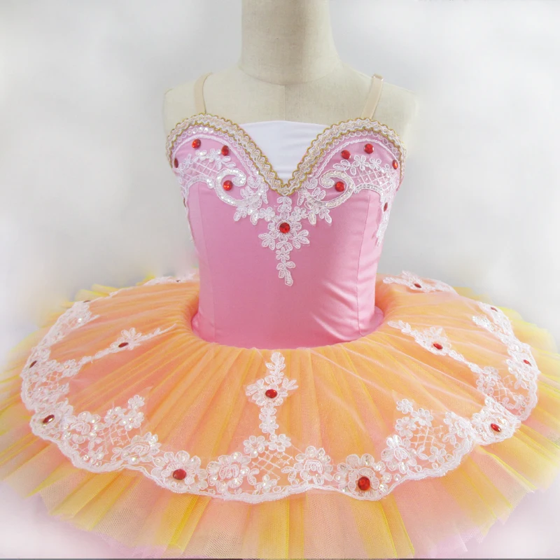 Vestito da balletto per ragazze gonna Tutu Costume colorato abbigliamento da spettacolo teatrale abbigliamento da ballo body da balletto per bambini tuta da ballo femminile