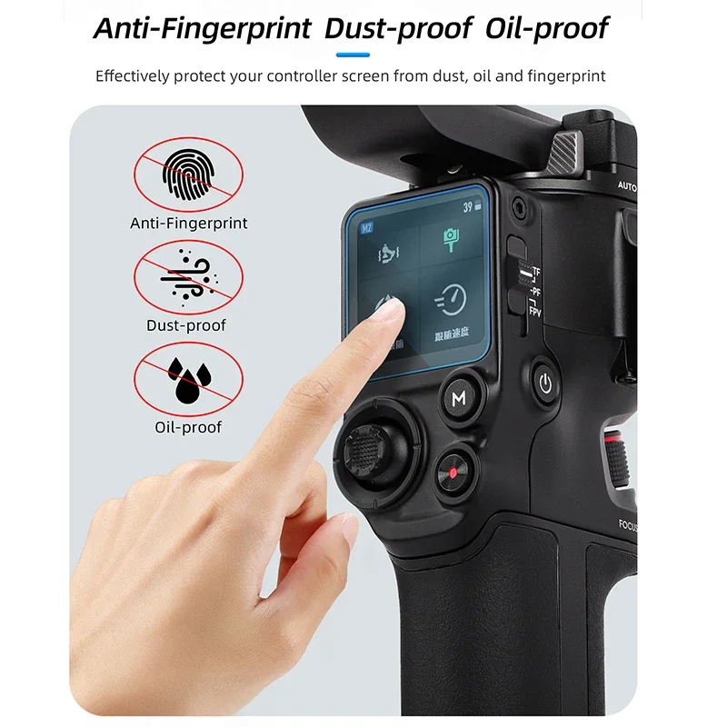 2pcs 9H Tempered Glass Film for DJI RS 4/4 PRO/RS3/3PRO Touch Screen Cover Protector Handheld Gimbal Ronin Stabilizers Films