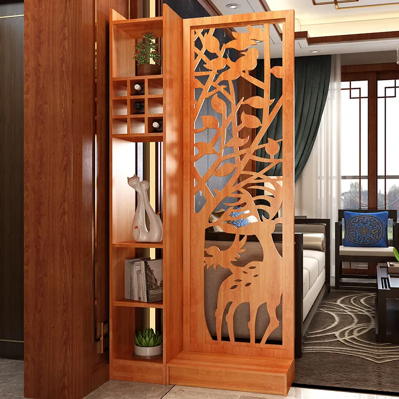 YJQ Chinese screen partition living room bedroom entrance frame modern simple decorative wood multi-layer board