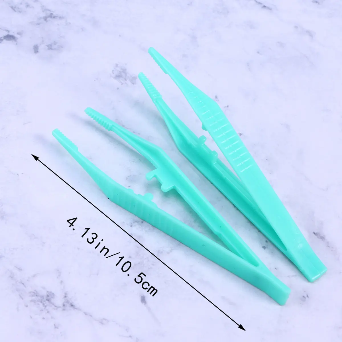 20Pcs Beads Tweezers Plastic Precision Tip Craft Tweezers for Jewelry Making Embroidery Micro Bead Placement Easy Handling