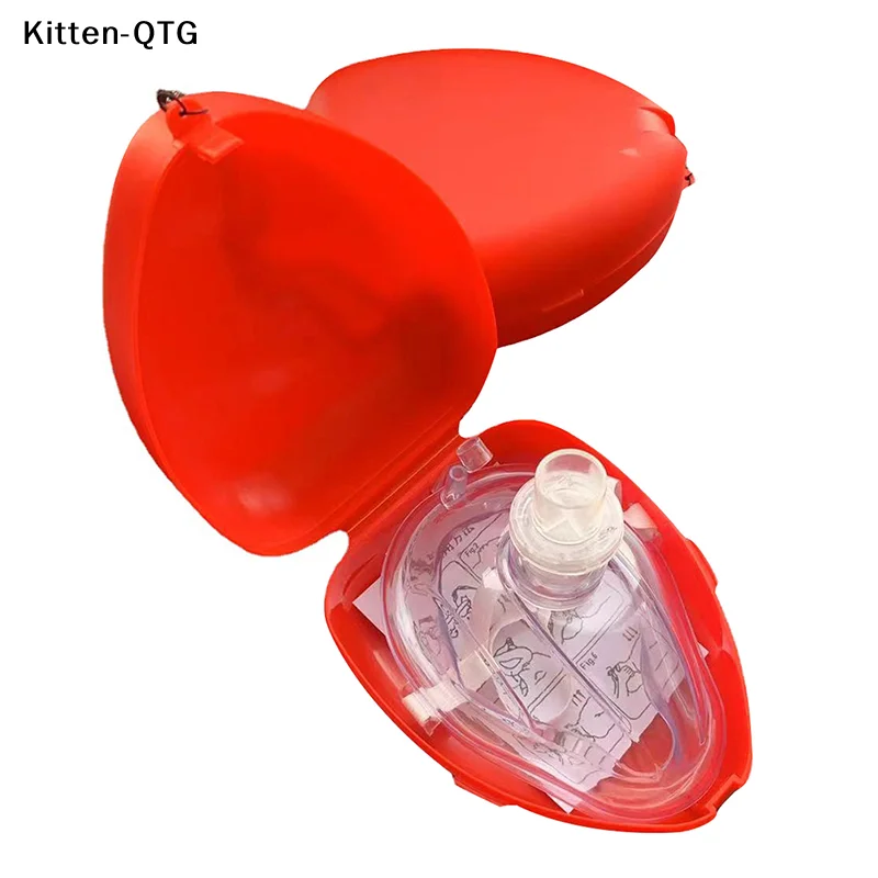 Hot！1Pc Artificial Respiration One-Way Breathing Valve Mask First Aid CPR  Breathing Mask Protect Rescuers Mask Accessories