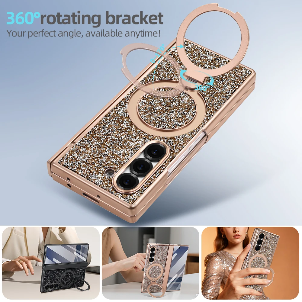 삼성 Z 폴드 7 6용 고급 360도 회전 브래킷 마그 - Tempered Glass Screen 리뷰 및 가격