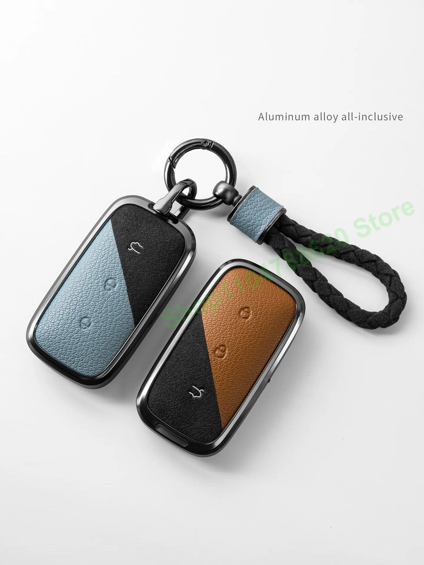 Car Key Case Cover for Geely Galaxy L7 2026 M9/A7 E8 E5 L6 Starship7 Em-i Keychain Zinc Alloy Leather Accessories
