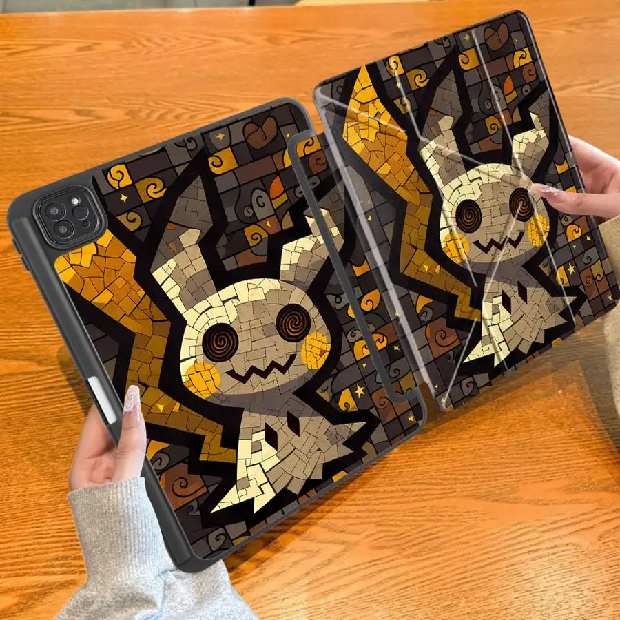 P-PokemonS Cartoon Mimikyu Tablet Case For iPad Air 8 M2 M3 3 12th 9th Pro M4 13 2025 2026 11th Mini 7 6 5 10th Gen With Pen