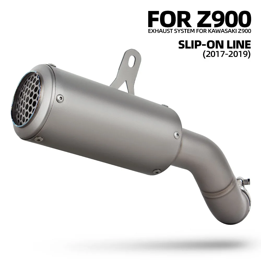 Motorcycle Full Titanium Escape Modify Kit For Z900 2017 2018 2019 2025 2026 Street bike Exhaust Slip on Line Muffler