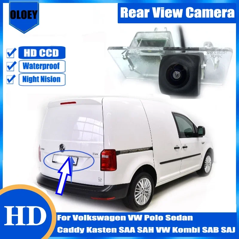 

HD камера заднего вида для Volkswagen VW Polo Sedan Caddy Kasten SAA SAH VW Kombi SAB SAJ парковочная камера заднего вида ночного видения