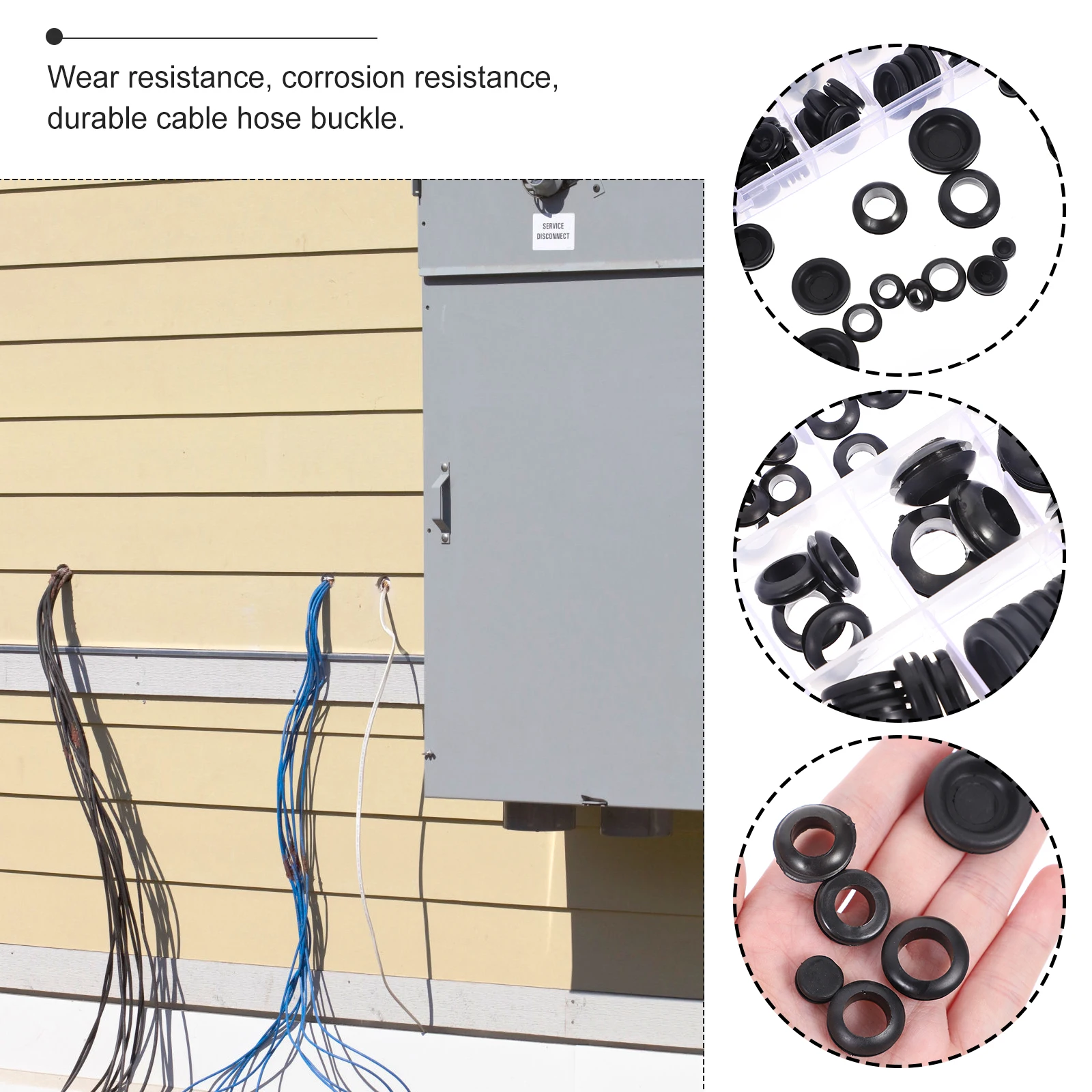 

1 set 1 Set Rubber Hole Plugs Electrical Wire Gaskets Grommet Kit For Automotive Pc Hardware Firewall Seals Waterproof Gasket