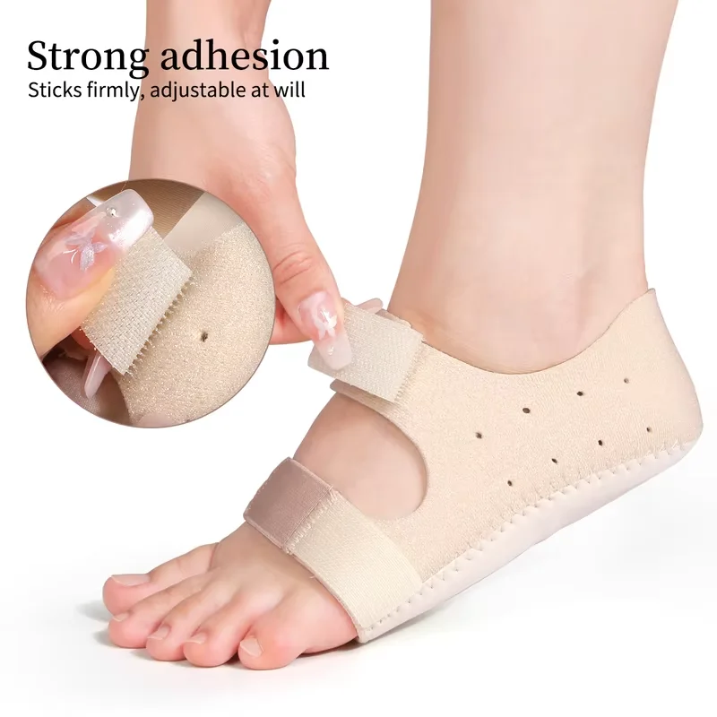 1Pair Relief Plantar Fasciitis Heel Protectors Shockproof  Achilles Tendonitis Heel Support Cushion Adjustable Heel Inserts Pads