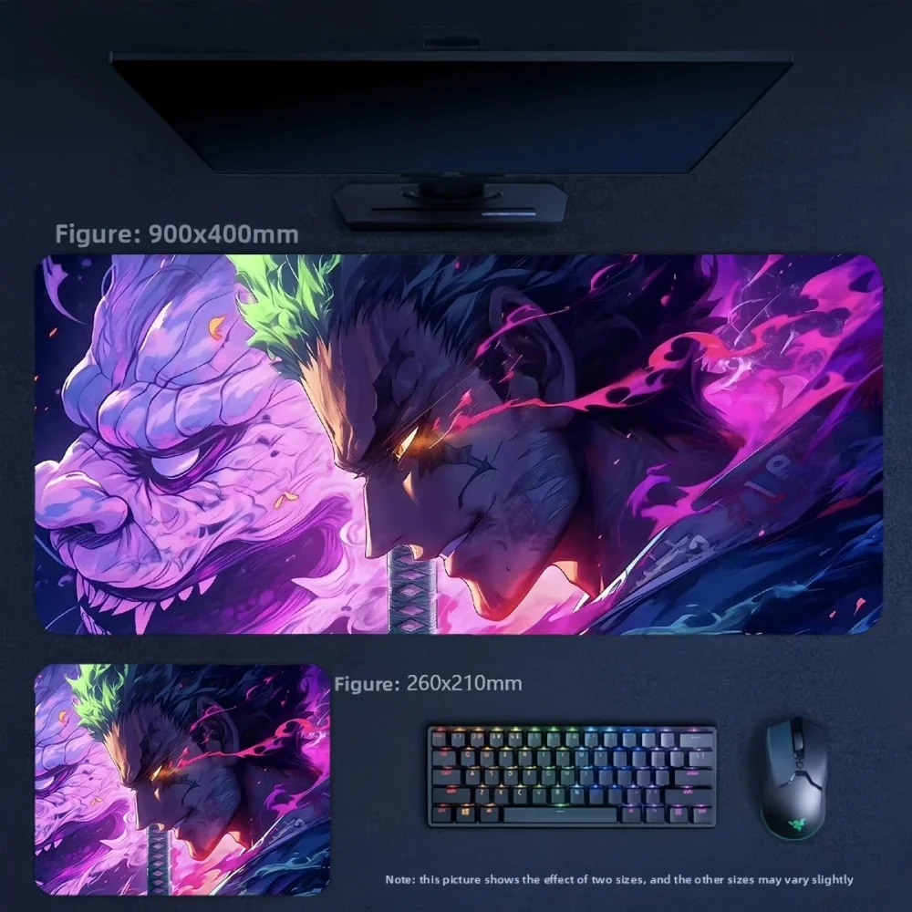 Boys Fashion Gaming Non-slip Keyboard Mat Wrist Table Mat High Definition Cartoon Anime ONE PIECE Luffy Zoro Leather Mouse Pad