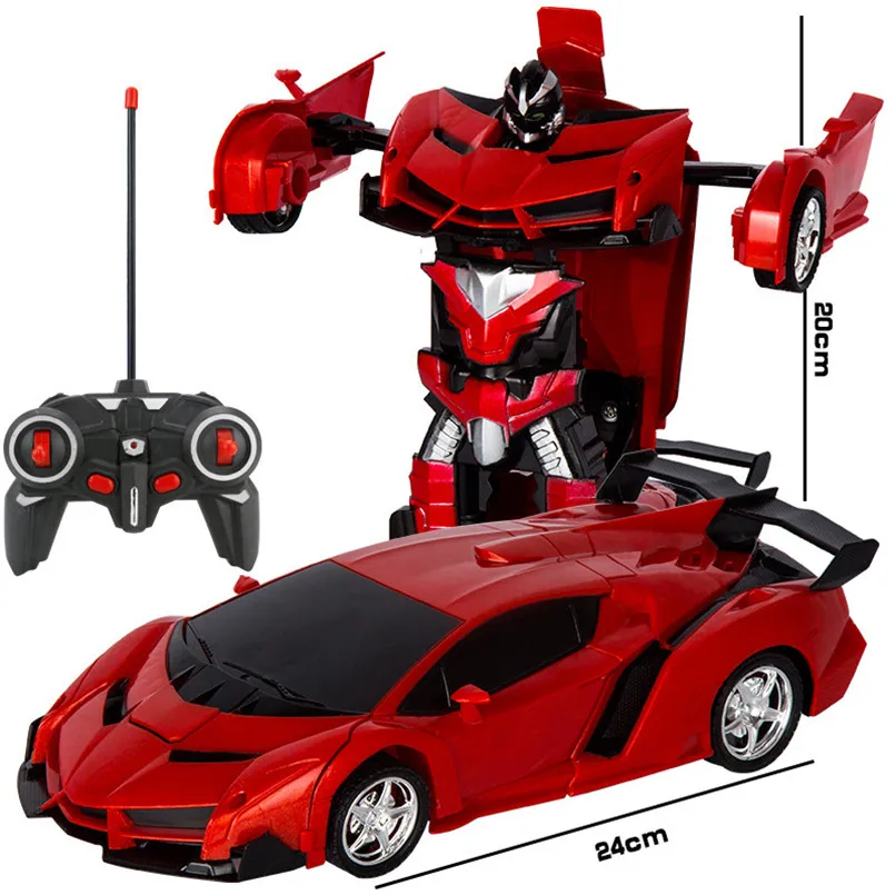 2 in 1 Electric RC Car Transformation Robots Children Boys Toys Outdoor Remote Control Sports Deformation Car Robots Model Gifts