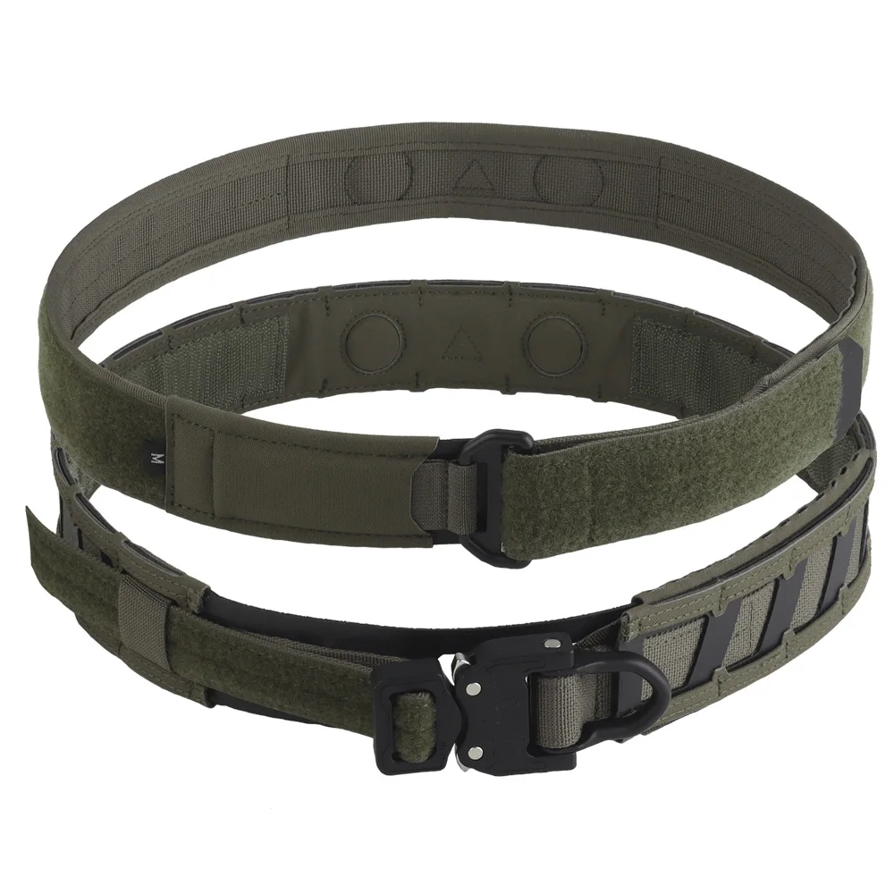 Battle Belt Camo Style MOLLE Tactische riem Outdoor jachttraining Binnenste buitenste dubbele tailleriem met magnetisch lokalisatiesysteem
