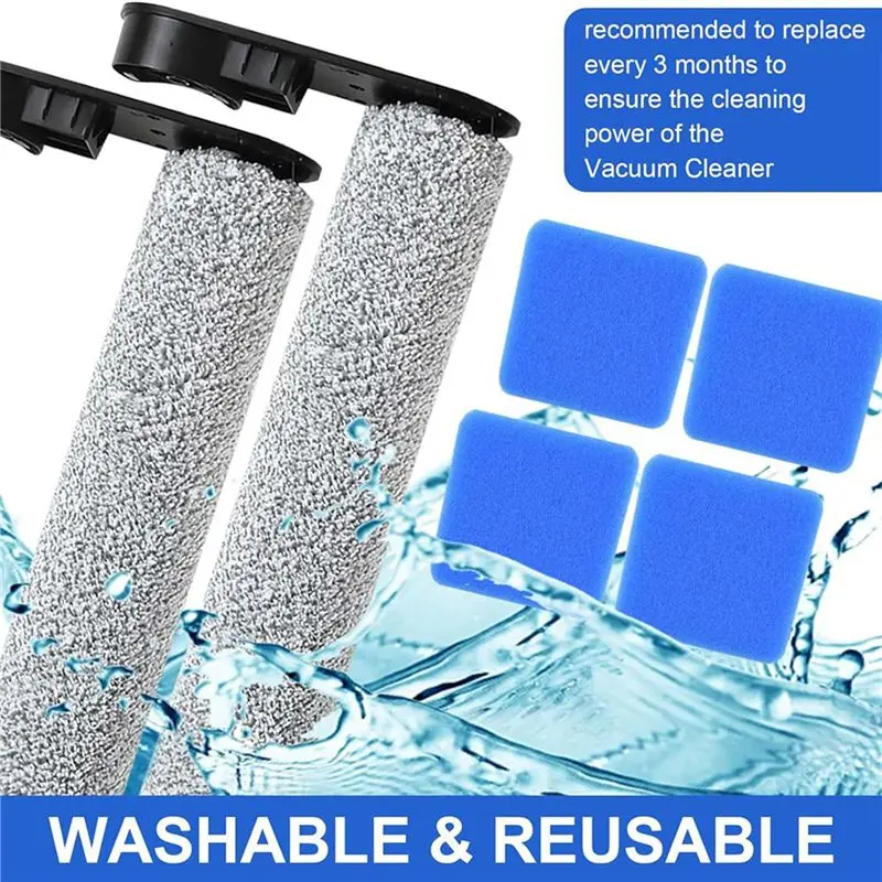 A38T-2 Set Sponge Brush Roll Set For Eureka NEW430 For JONR ED12 Brush Roll Sponge Vacuum Cleaner Accessories