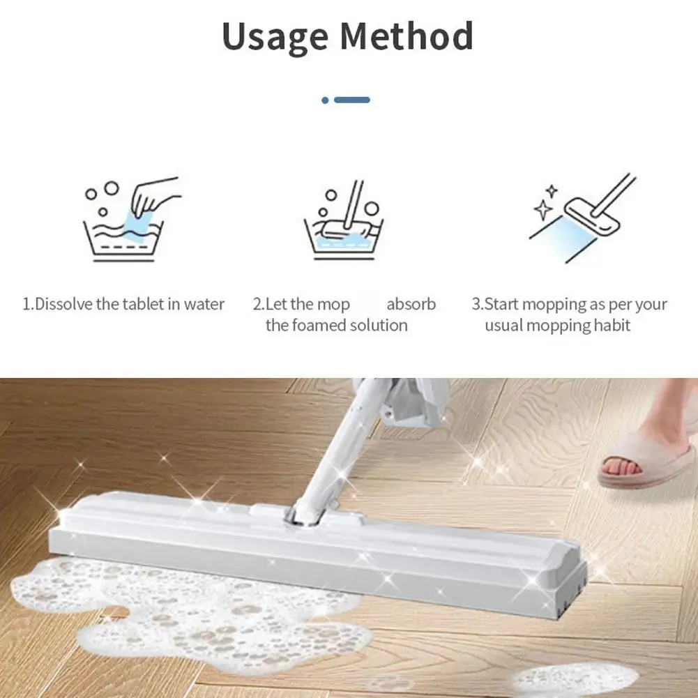 Picture 6: 100Pcs Lavender Floor Cleaning Tablets, Multi-Effect Tile Floor Cleaner Sheets, Tablets for Dirt Removal Brightening Deodorizing