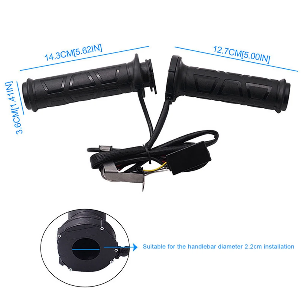 Motorcycle 7/8' 22mm Hand Heated Grips Molded Grips ATV Warmers Hot Temperature Adjusted Handlebar