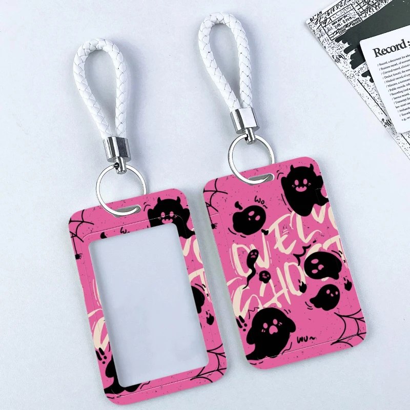 Cool Boys Door Badge Holder Spider Web Soul Men Work Credential Case Gift Student Campus Lanyard Card Holder Photo Protector