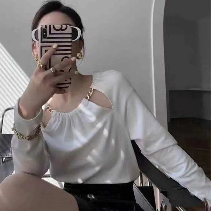 

Модный корейский топ-бюстье для подружек невесты, женский базовый топ с металлической цепочкой, дизайнерский топ для повседневной носки