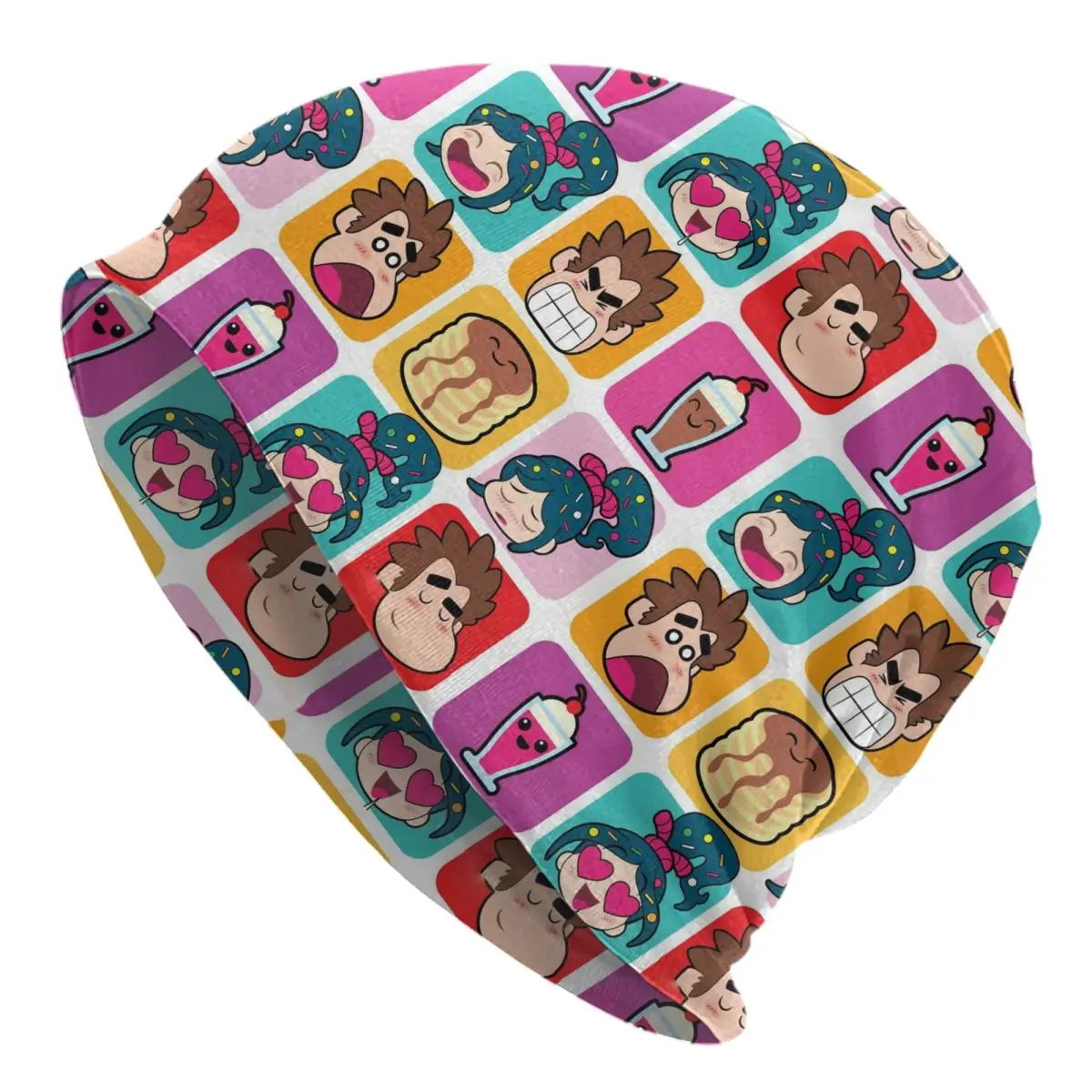 Custom Wreck-It Ralph Character Skullies Beanies Caps For Men Women Unisex Fashion Winter Warm Knitting Hat Adult Bonnet Hats