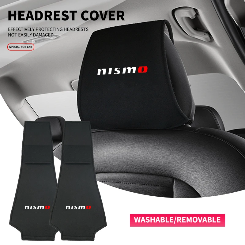 Auto Driver Head Cushion Dust Cover Headrest Cover For Nissan Nismo Qashqai X-Trail Tiida TIIDA Juke Leaf Altima Patrol Micra