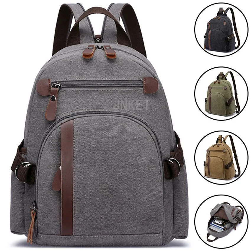 

Fashion Men Women Canvas Backpacks Casual Large Capacity Bag Outdoor Travel Hiking Packs