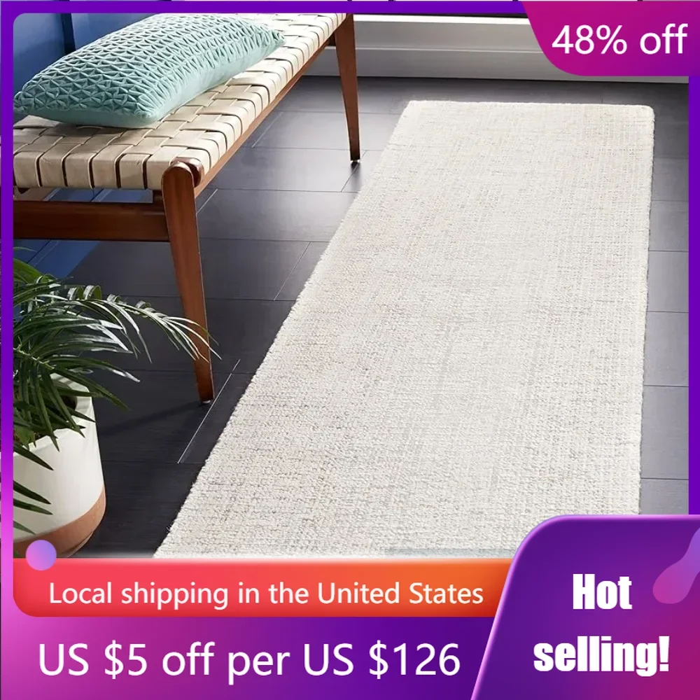 Mat for Hallway Ideal for High Traffic Areas in Living Room Anime Bedroom Freight Free Handmade Wool Area Rug - 8' X 10' Sofa