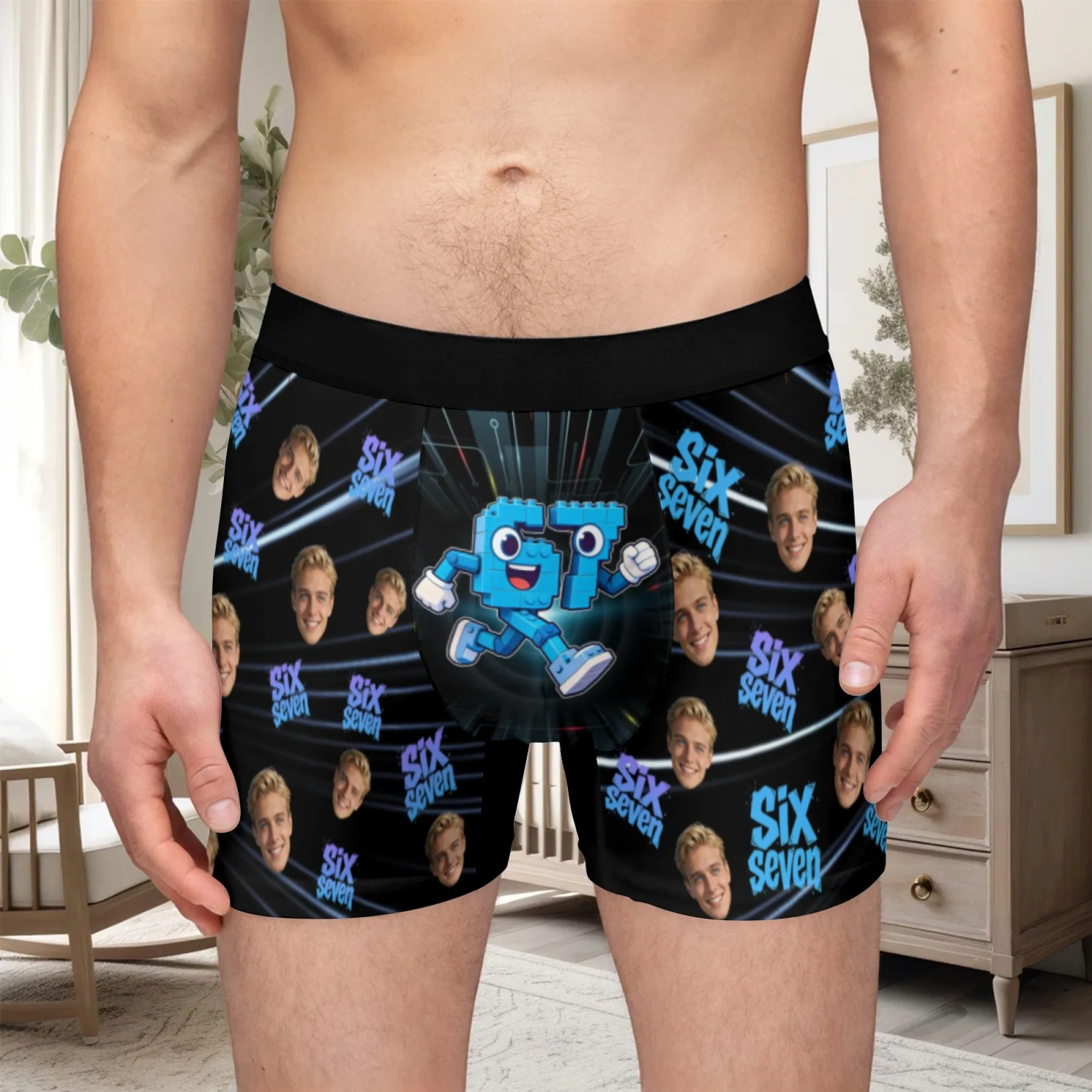 Personalized Face Photo Underwear Custom Boxer Briefs Custom Men Valentine's Day Gift For Husband Anniversary Gift for Dad view 4