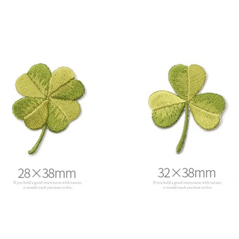 1PC Four-leaf Clover Patches Ironing Cloth Stickers Embroidery Patch Small Applique DIY Repair Hole Parches Ropa Plancha