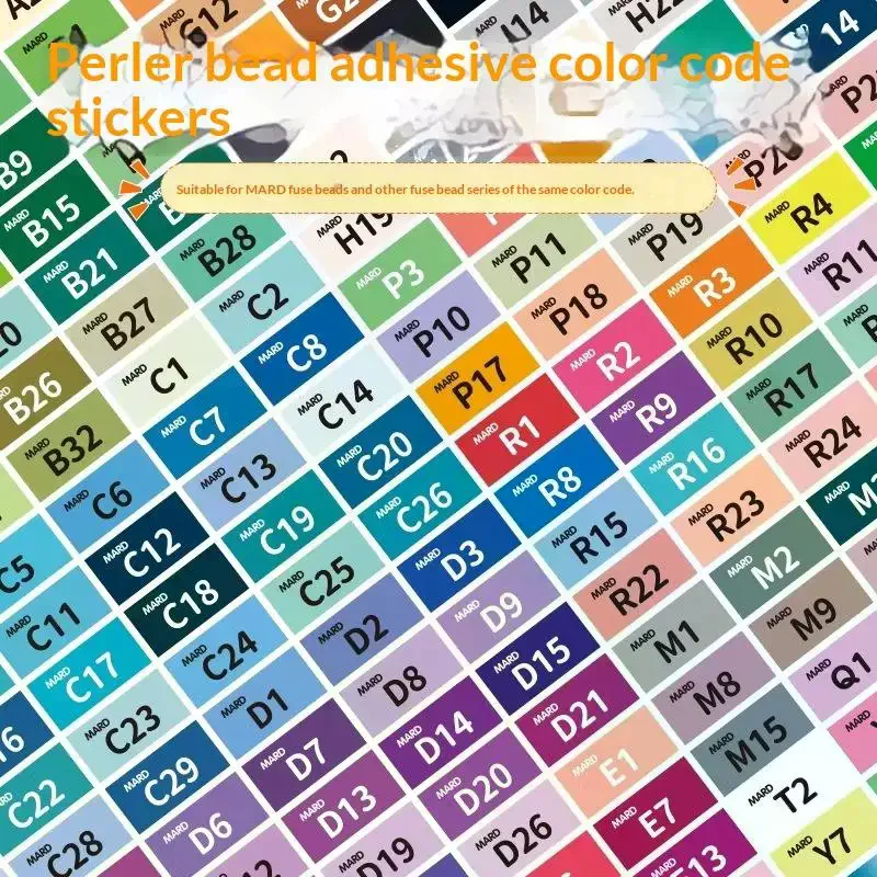 Color Code Square-shaped Stickers Labels Storage Box: 221/302 Accessories Colorful