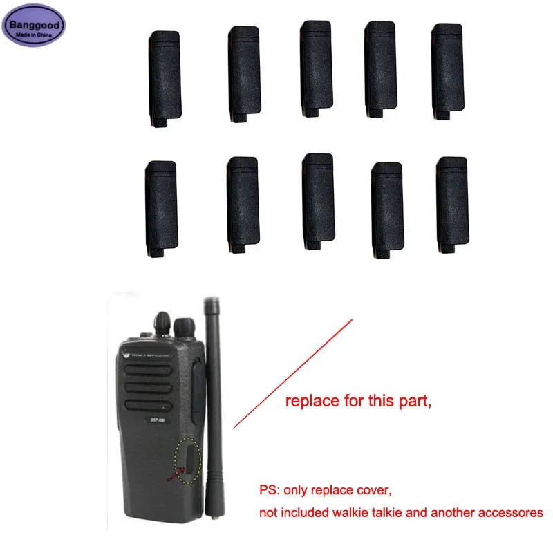 

10PCS/Lot Headset Earphone Programming Cable Input Dust Side Cap Cover for Motorola DEP450 DP1400 XiR P3688 Radio Walkie Talkie