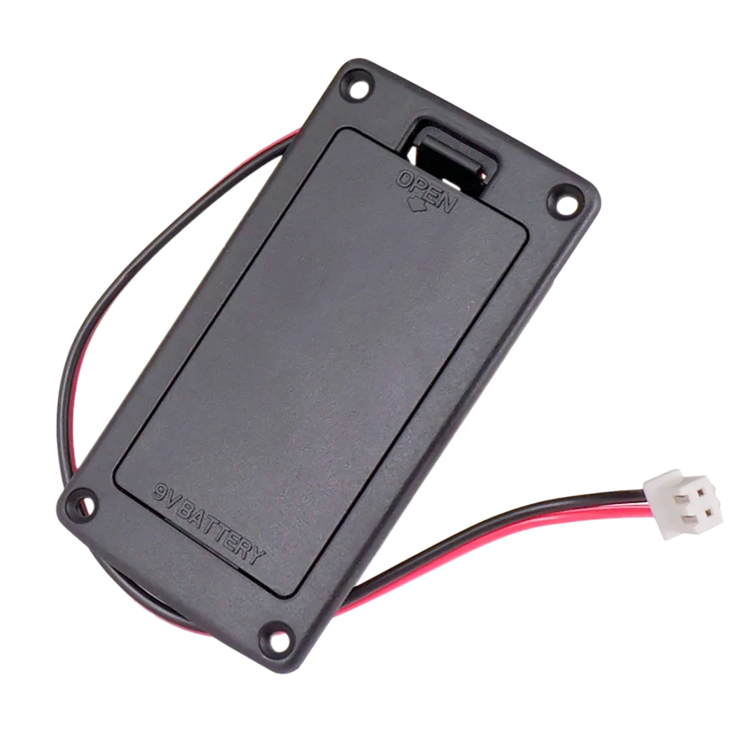 9V Flat Mount Guitar Active Pickup Battery Cover Hold Box Battery Storage Case for Electric Guitar Bass Accessory