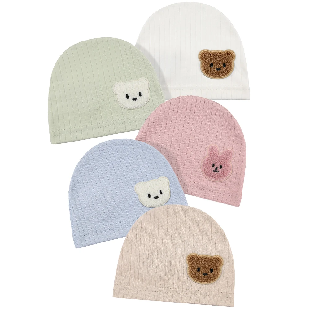 

Newborn Baby Turban Hats Spring Autumn Models 0-6 Months Boys Girls 95% Cotton Fetal Hopstial Caps Infant Beanies Accessories