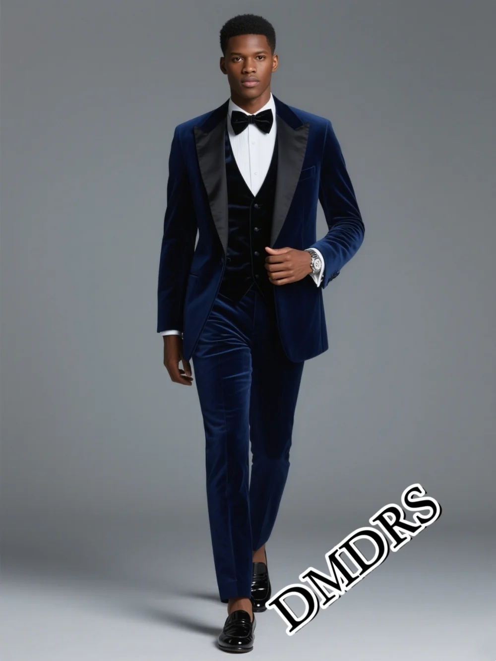 

Vintage Velvet Men's Suit Set For Wedding Smart Single-Breasted Formal Business 3PCS Men's Suit Set (Jacket, Vest, Pants)