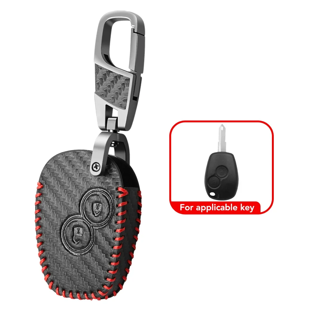 Leather car key case for renault trafic clio Duster Logan dacia sandero for Nissan terrano Almera