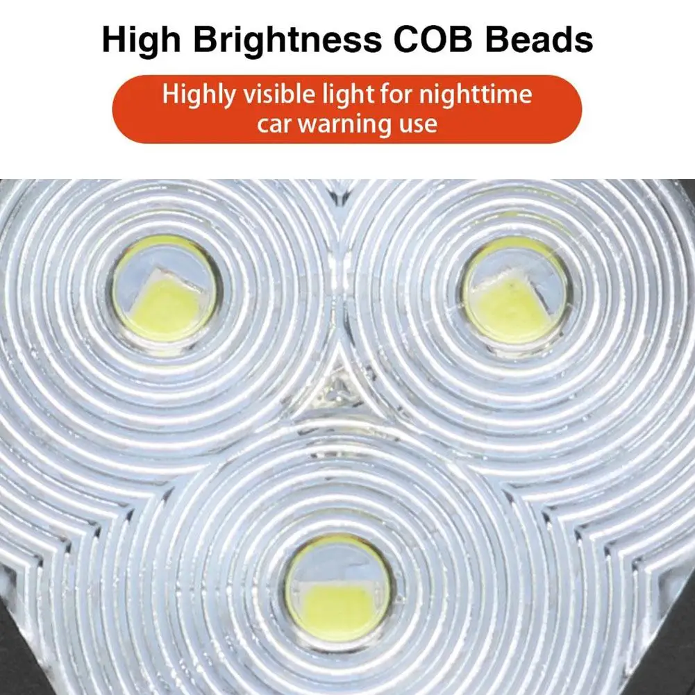 LED Magnetic Warning Light 360 Degree Rotating Flashing Traffic Signal Light Flash Safety White Yellow Rechargeable Car Saf S5W8