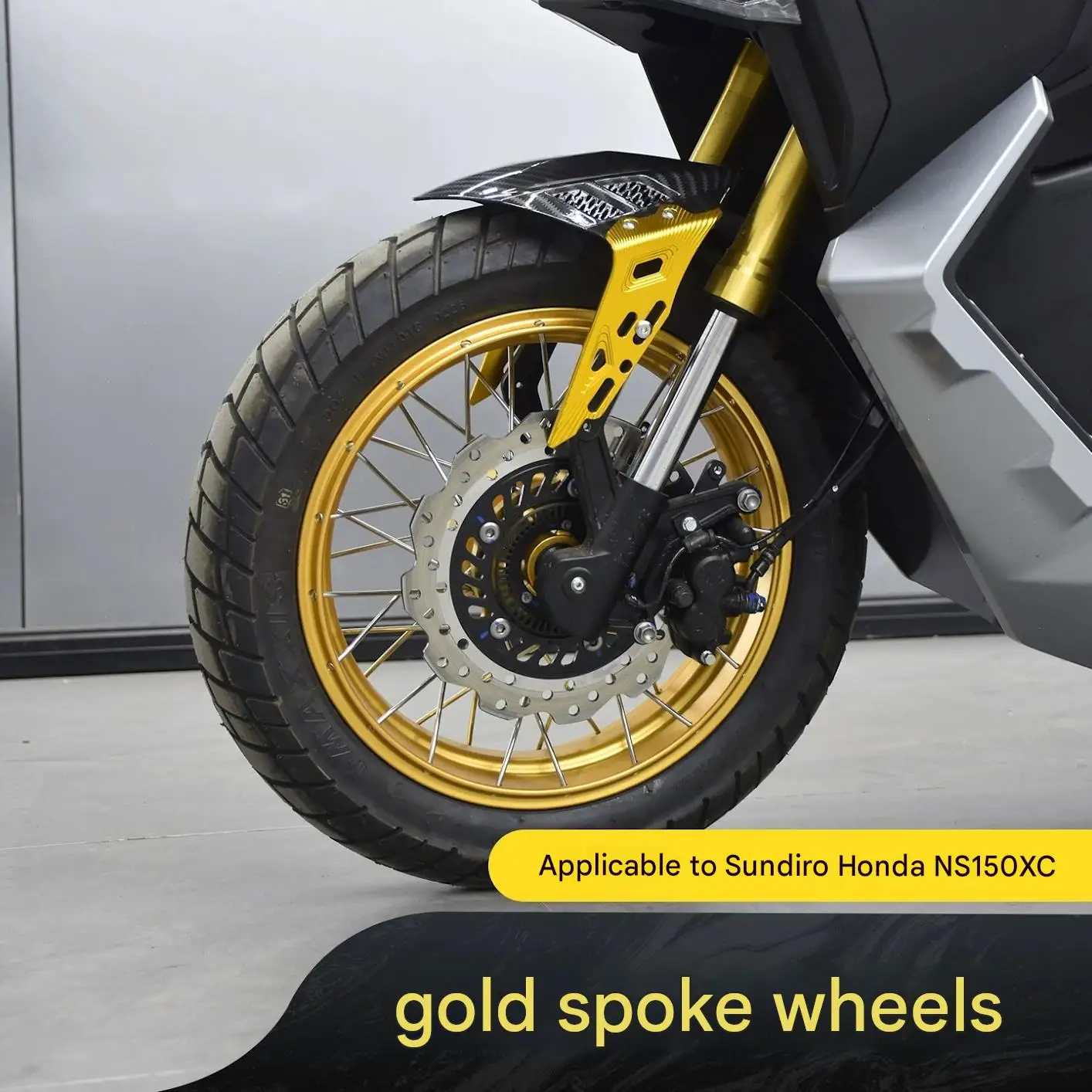 For Honda NS150XC Aluminum Alloy Spoke Wheel Rim Set Factory-Balanced Reduced Vibration Individual Spoke Adjustment Capability