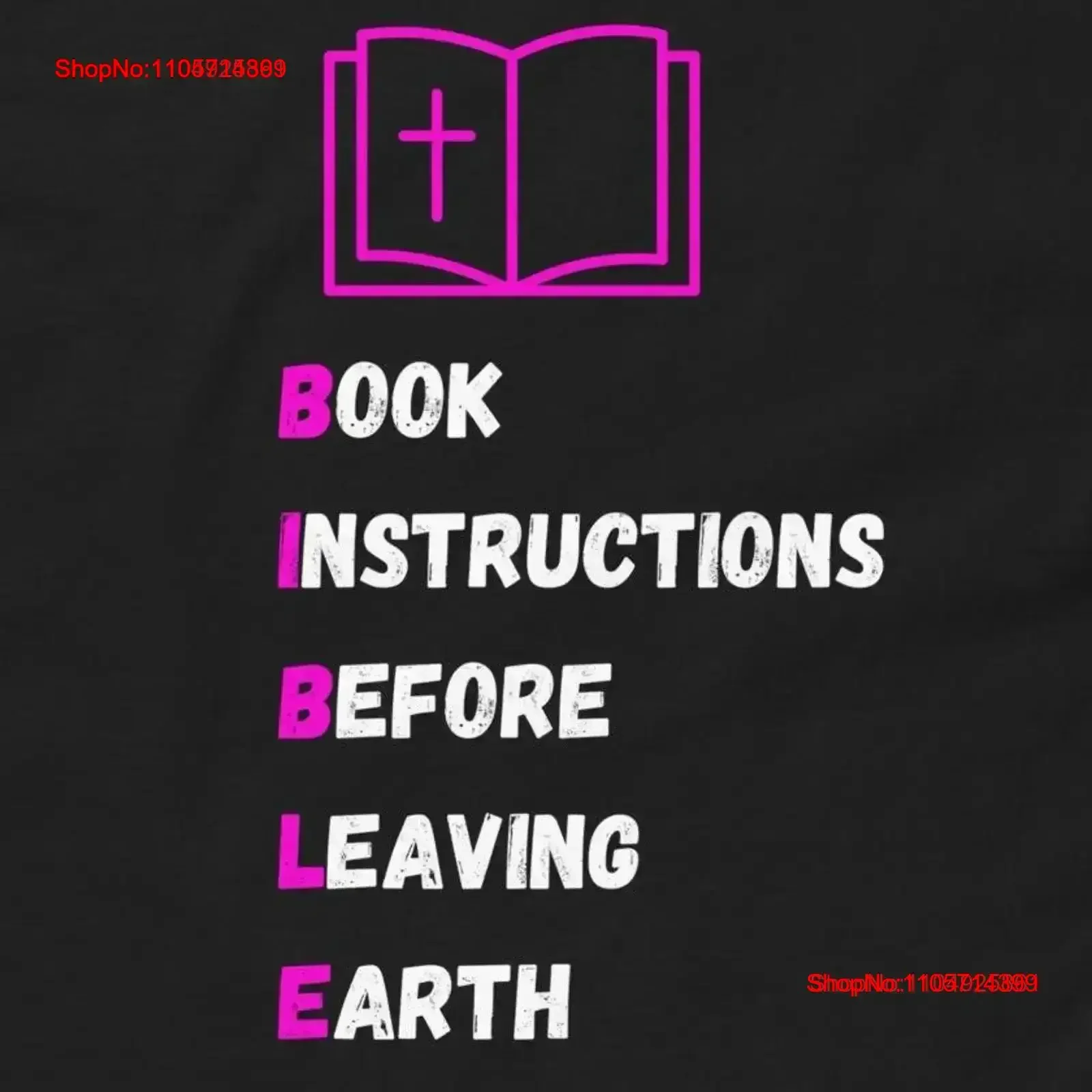 Bible T Shirt Book of Instructions Before Leaving Earth vintage Washed Comfortable Casual homme Stretched Slightly Breathable