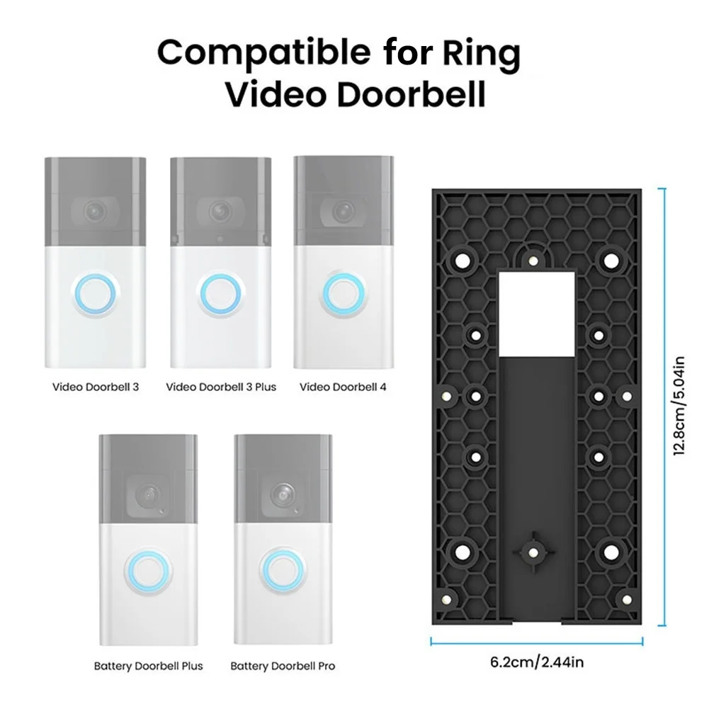 استخدام داخلي في الهواء الطلق بدون حفر جرس الباب جبل سهل التركيب حامل جرس الباب خيار التثبيت الراحة #5