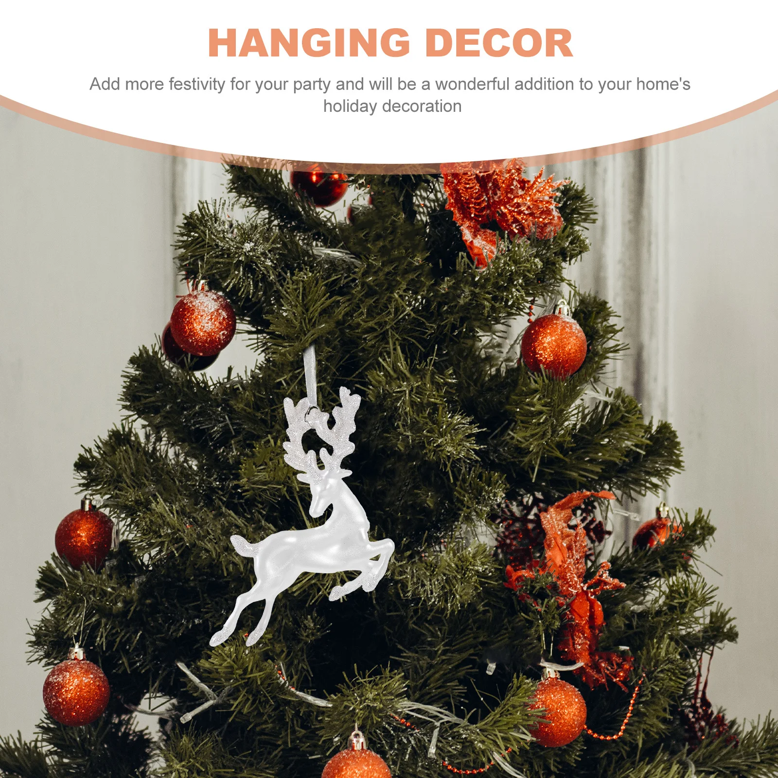 

Christmas Elk Hanging Pendant Elegant Xmas Tree Ornament Winter Hanging Decor Party Supplies Christmas Tree Ornaments