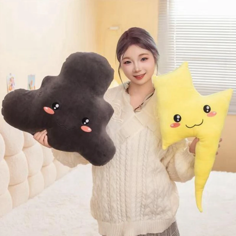 ตุ๊กตาผ้าพลัฌรูปเมฆสีดำฟ้าผ่าขนาด 40 ซม. ของเล่นนุ่มนิ่ม หมอนอิง หมอนข้าง หมอนงี๊ง ตุ๊กตาสภาพอากาศ ของขวัญวันเกิดและคริสต์มาส