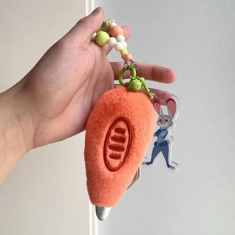 Disney Zootopia Judy Hopps Niedlicher Cartoon-Plüsch gefüllter Aufnahmestift-Krawatten-Anhänger, handgefertigtes Paar, Rucksack-Anhänger, Weihnachtsgeschenk