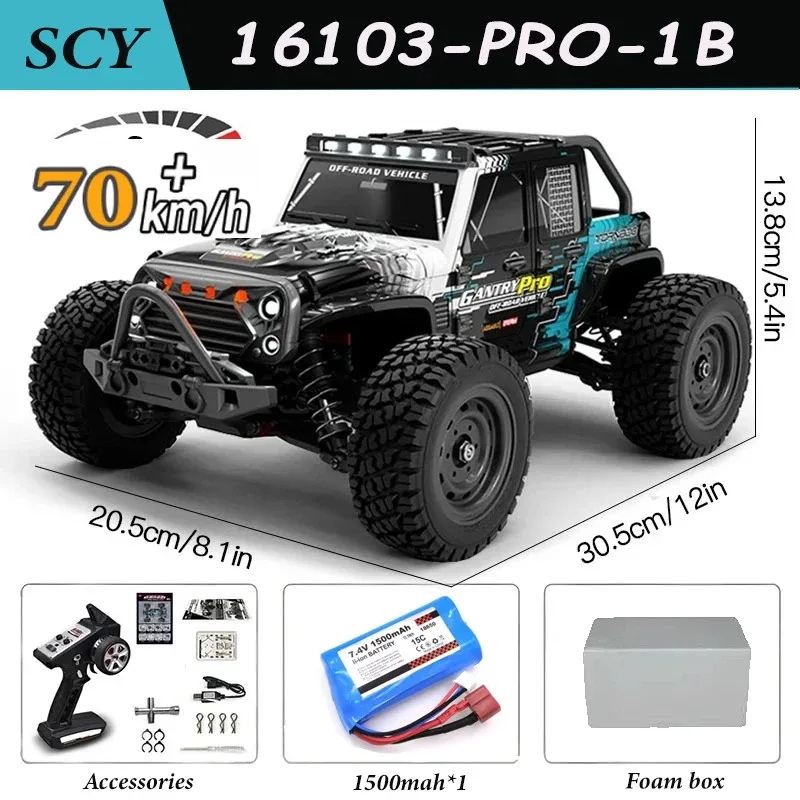 

16101 Pro 1:16 70 км/ч 4WD RC автомобиль со светодиодной подсветкой 2,4G автомобили с дистанционным управлением высокоскоростной дрейф-монстр-трак для детей подарок