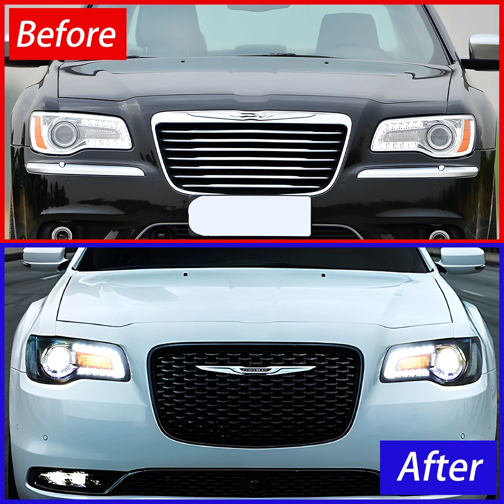 Car Front Lamps for Chrysler 300c 2011-2017 LED Auto Headlights Assembly Upgrade High Quality Bifocal Projector Lens Accessories