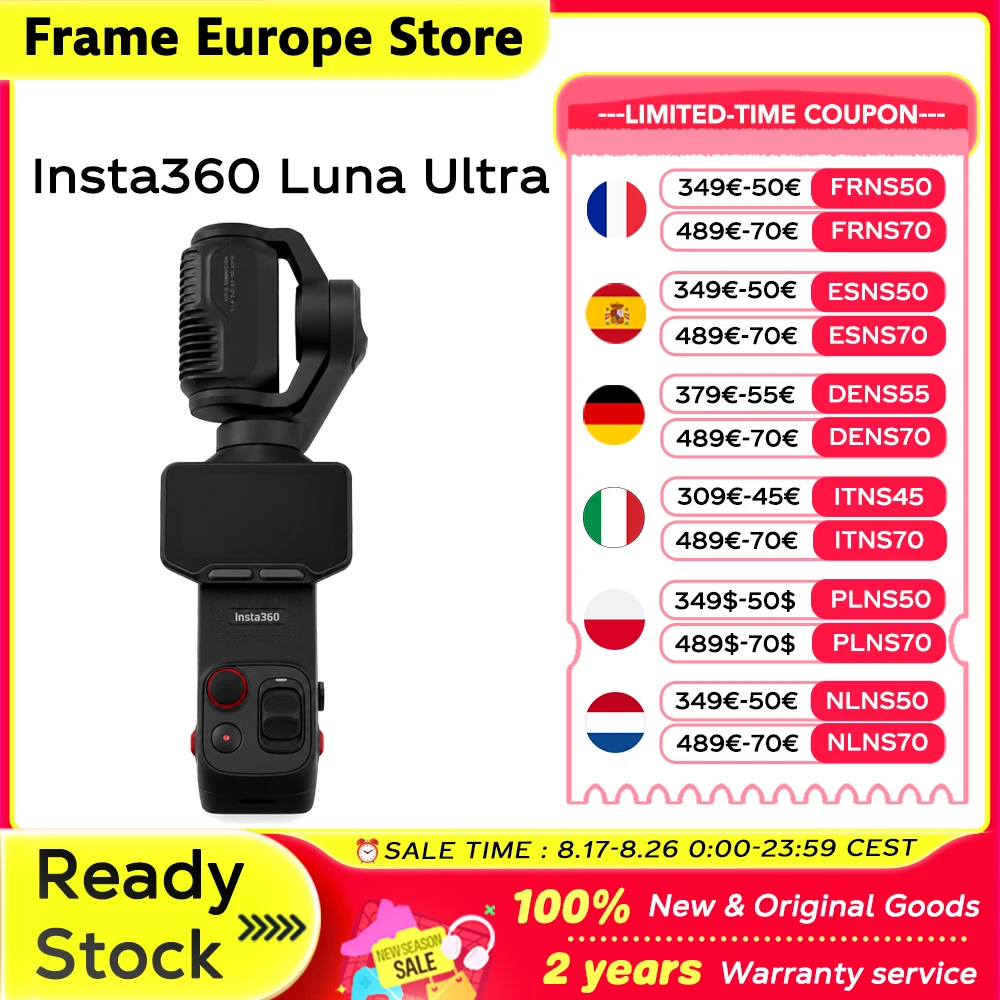 Insta360 Luna Ultra AI 8K — sensore da una fotocamera vera, non da smartphone