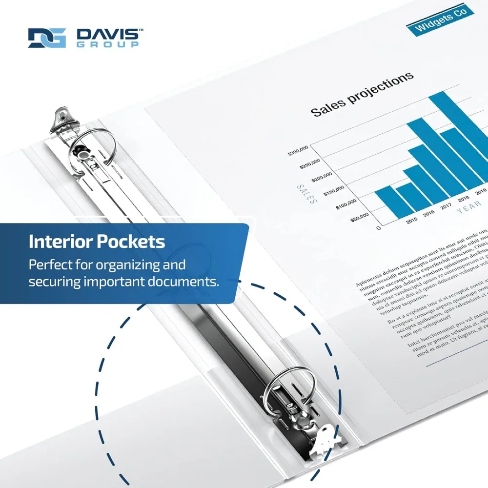 1 Inch Clear View 3-Ring Binders, School and Office Use, Pack of 24, White, Premium Quality Binders with Round Rings and See-Thr