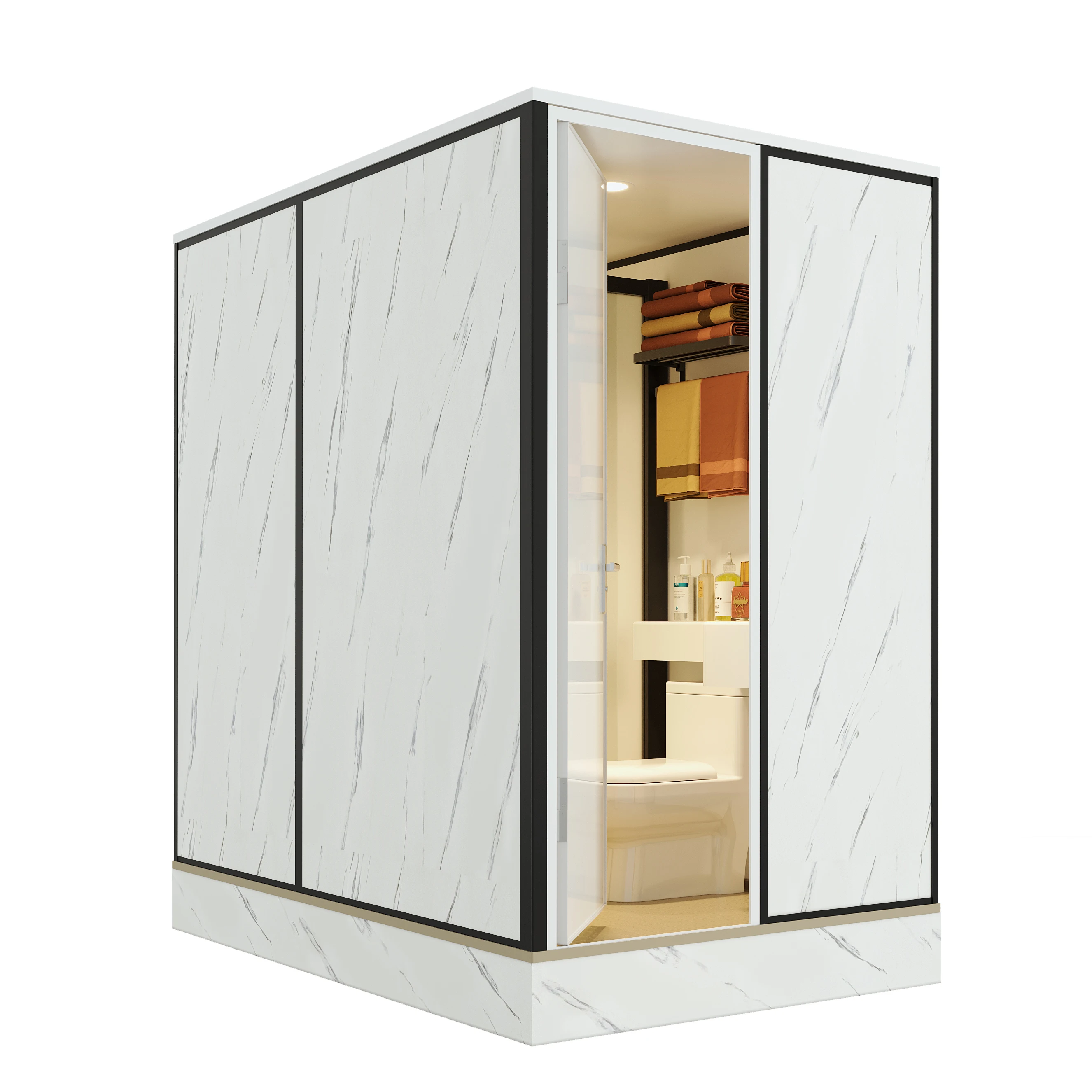 All in One Prefab Bathroom Prefabricated Bathroom Pods Shower Room Accessories Shower Room with Toilet