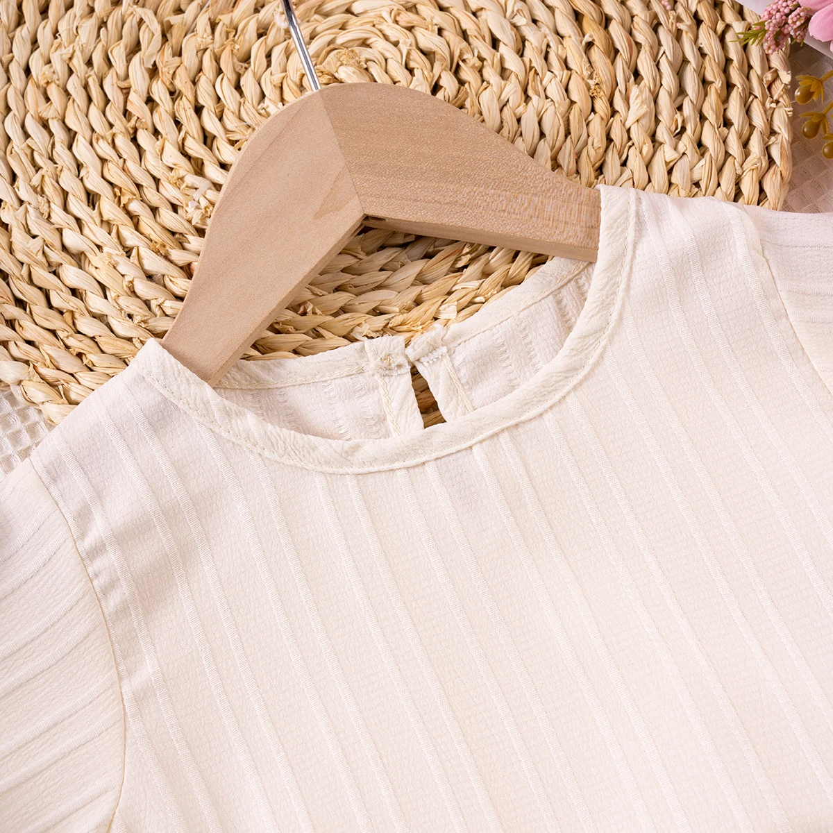 Mädchen 2-teiliges Kleidungsset Kleinkind Sommer Kurzarm T-Shirt + Hose Lässiges Outfit für Babymädchen 1-6 Jahre Kinder Modeanzug – Detail 5