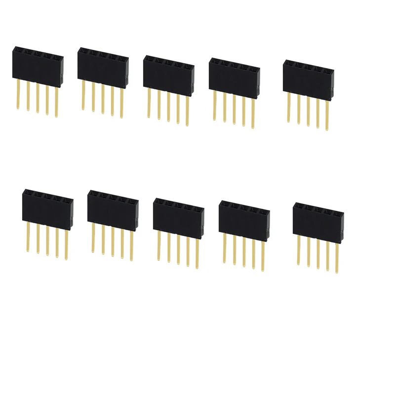 10 Stück 2,54mm Rastermaß Gerade Stiftleiste Steckverbinder 1x6/1x8/1x10/1x15/1x20/1x40 2x6/2x8/2x10/2x20 Einreihig/Zweireihig PC
